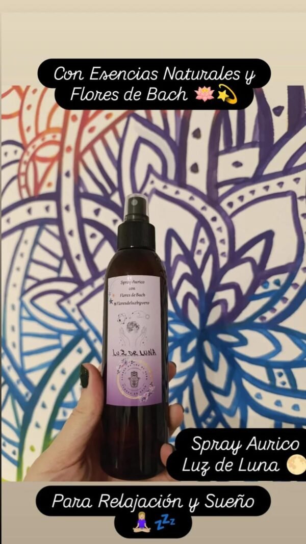 Spray Aurico ¨Luz de Luna¨ (Preparado con Flores de Bach y Aceites Esenciales Naturales)